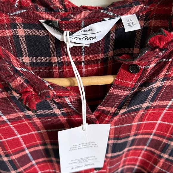 & Other Stories Plaid Ruffle Shirt - Picture 5 of 8